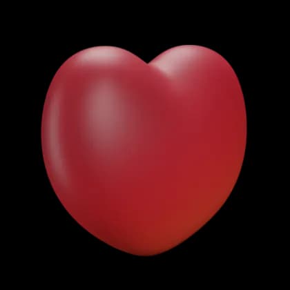 Decorative 3D heart illustration
